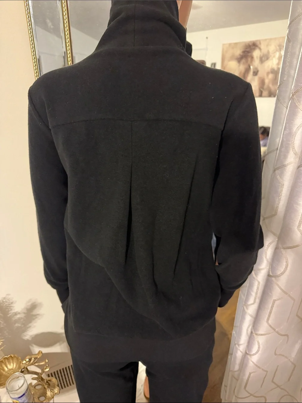 ALO Yoga Black Turtleneck Cowl Sweater